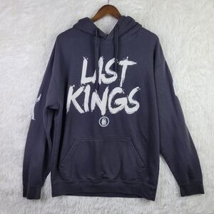 Last Kings Mens 2XL Black Graphic Print Hoodie Streetwear Casual Pharoh‎